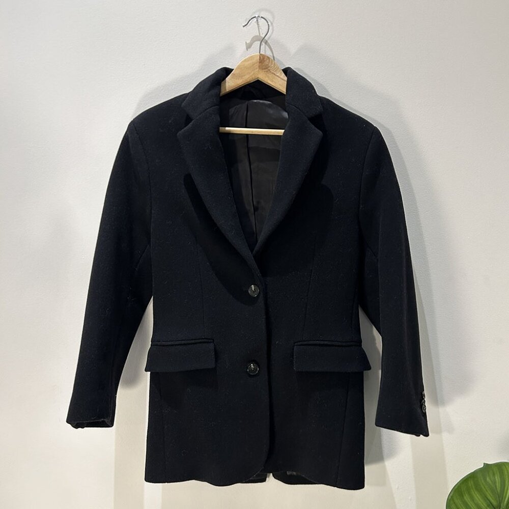 &OtherStories Oversized Straight Wool Blazer in Black 32 - Picture 3 of 13